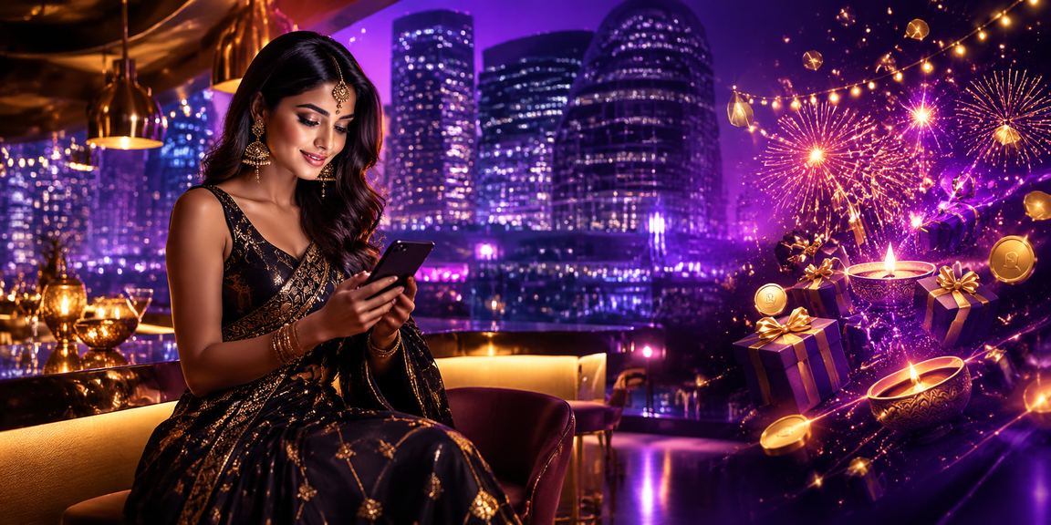Mobile casino app during Diwali festival in India, showcasing easy navigation